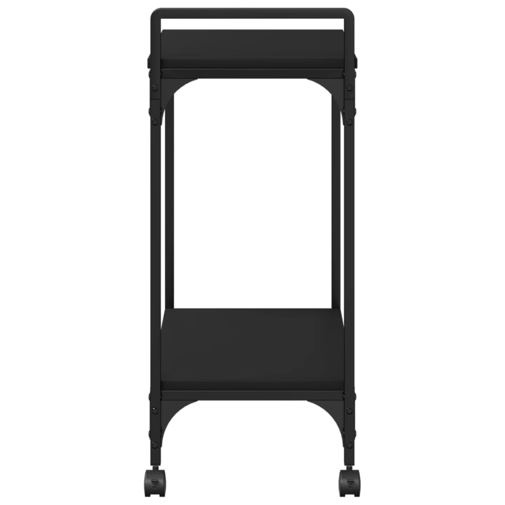 Kitchen Trolley Black 60.5x31x72.5 cm Engineered Wood