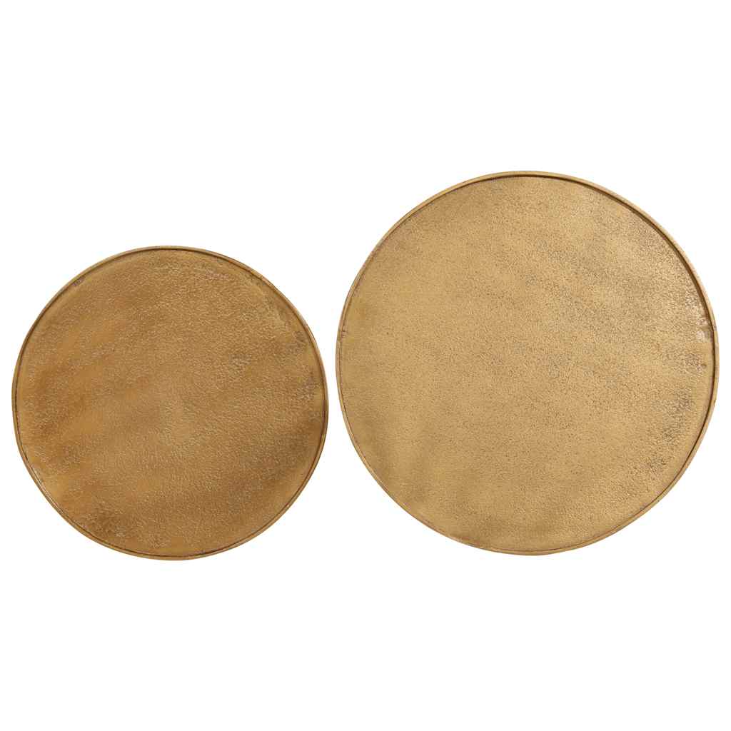 Coffee Table 2 pcs Golden Engineered Wood