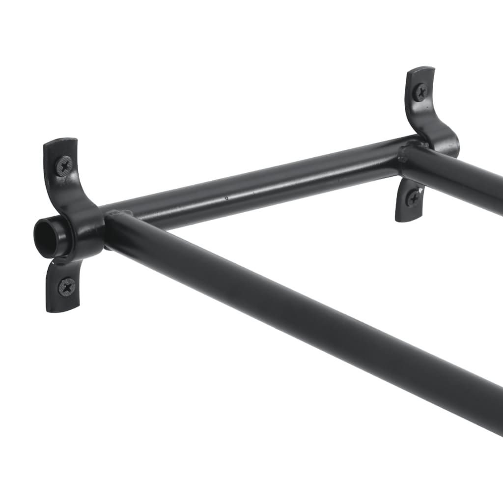Foldable Saddle Rack Wall Mounted Black Iron