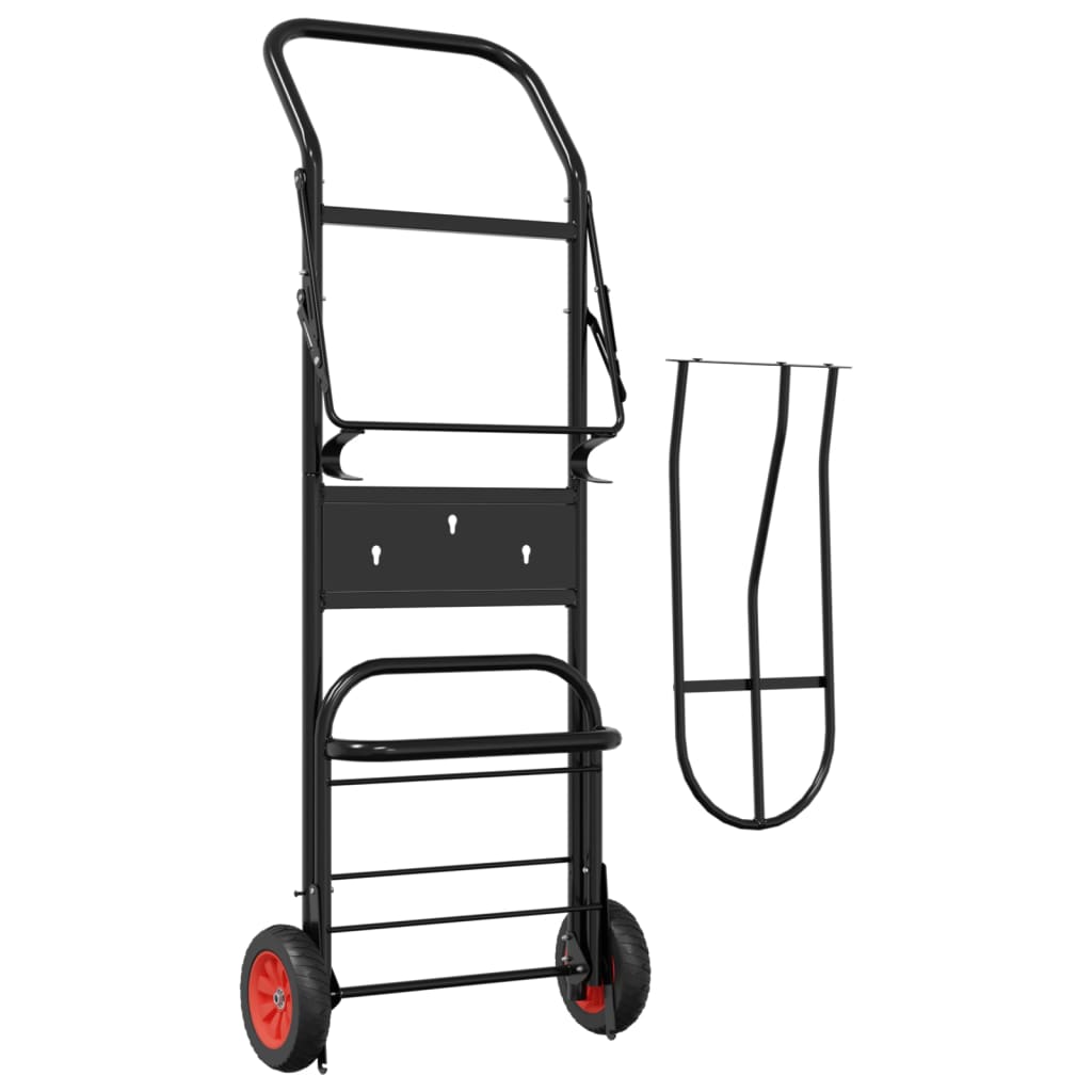 Saddle Trolley Foldable Black Steel