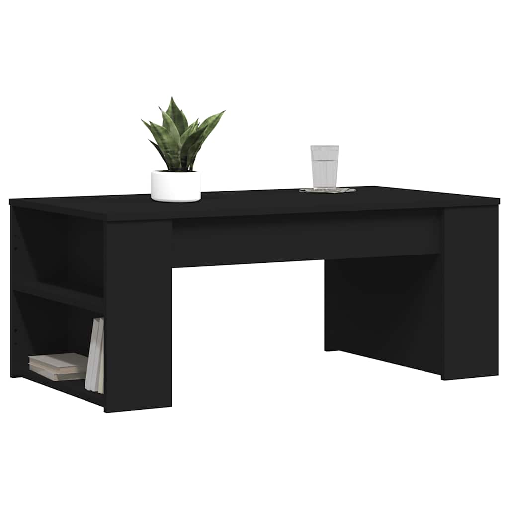 Coffee Table Black 102x55x42 cm Engineered Wood
