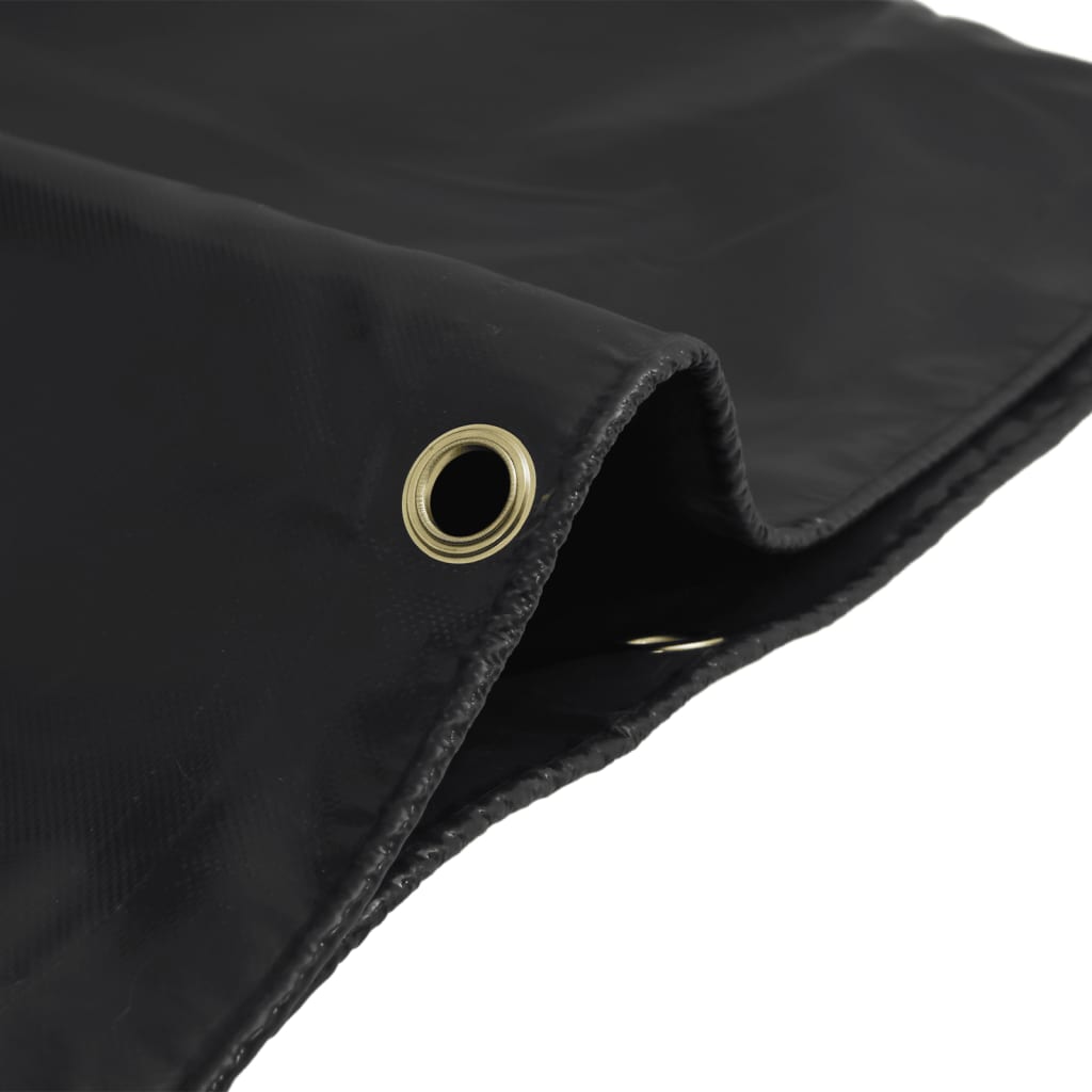 Tarpaulin 650g / m² Black 5 x 7 m Canvas with PVC Coating
