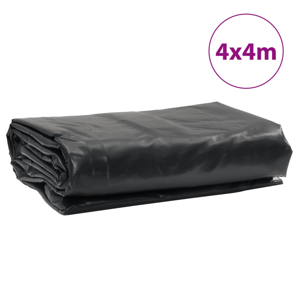 Tarpaulin 650g / m² Anthracite 4 x 4 m Canvas with PVC Coating