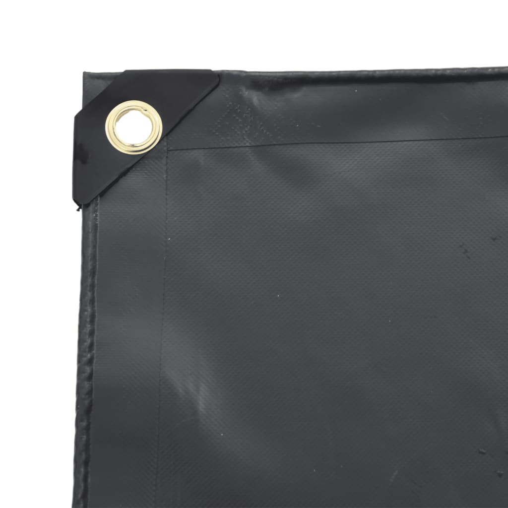 Tarpaulin 650g / m² Anthracite 4 x 5 m Canvas with PVC Coating