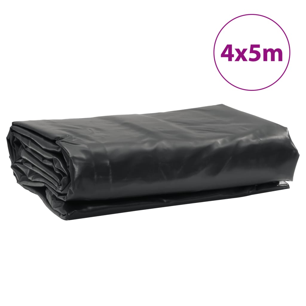 Tarpaulin 650g / m² Anthracite 4 x 5 m Canvas with PVC Coating