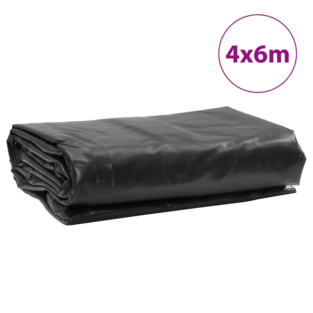 Tarpaulin 650g / m² Anthracite 4 x 6 m Canvas with PVC Coating