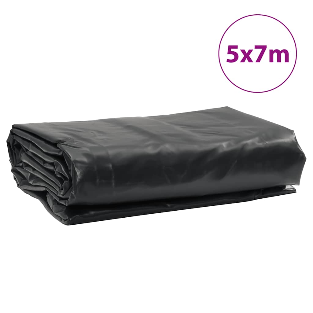 Tarpaulin 650g / m² Anthracite 5 x 7 m Canvas with PVC Coating