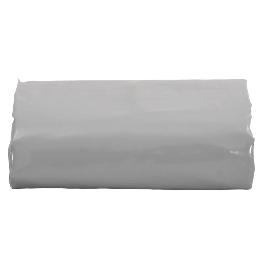 Tarpaulin 650g / m² Grey 4 x 6 m Canvas with PVC Coating