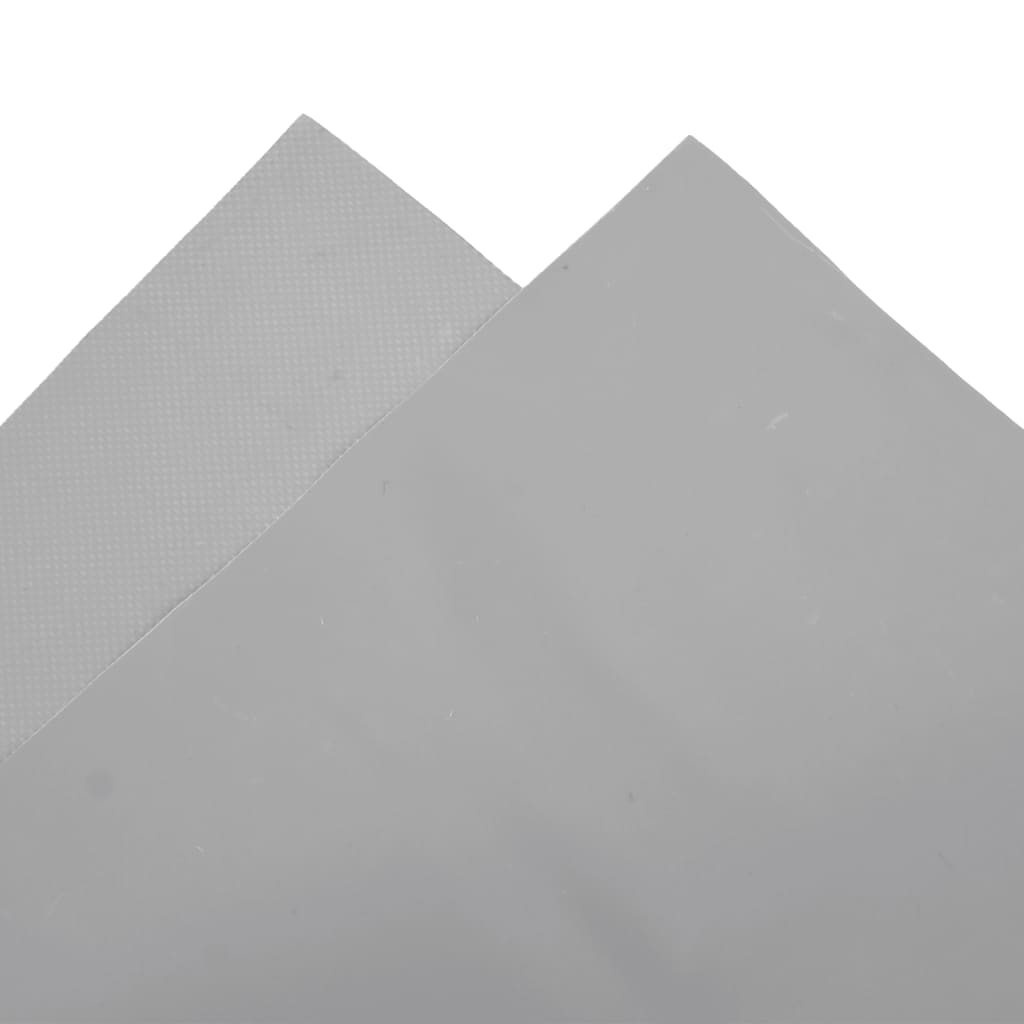 Tarpaulin 650g / m² Grey 4 x 6 m Canvas with PVC Coating