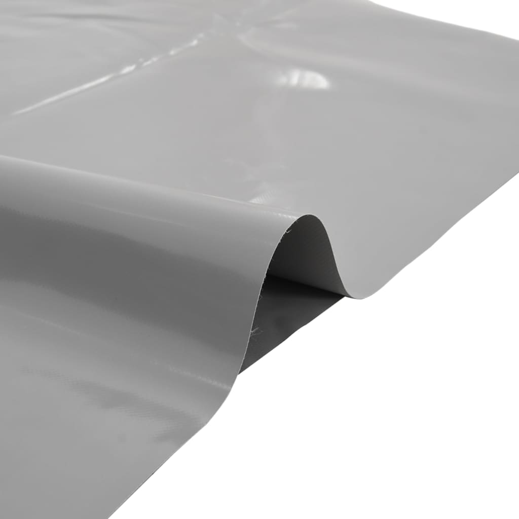 Tarpaulin 650g / m² Grey 6 x 8 m Canvas with PVC Coating