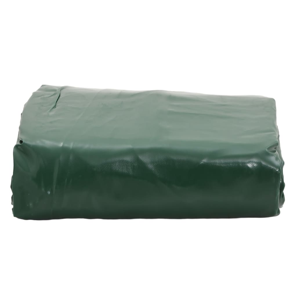 Tarpaulin 650g / m² Green 5 x 6 m Canvas with PVC Coating
