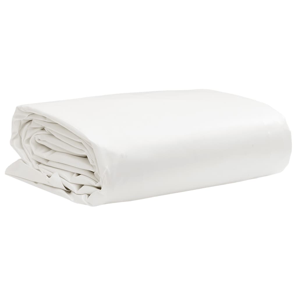 Tarpaulin 650g / m² White 2 x 3 m Canvas with PVC Coating