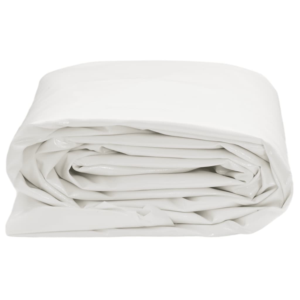 Tarpaulin 650g / m² White 2 x 3 m Canvas with PVC Coating