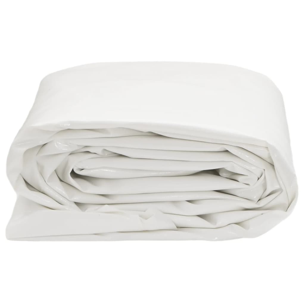 Tarpaulin 650g / m² White 4 x 7 m Canvas with PVC Coating