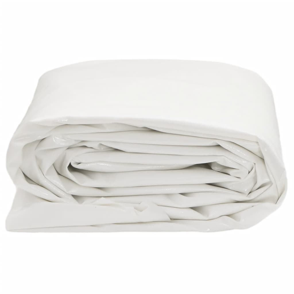 Tarpaulin 650g / m² White 1.5 x 6 m Canvas with PVC Coating