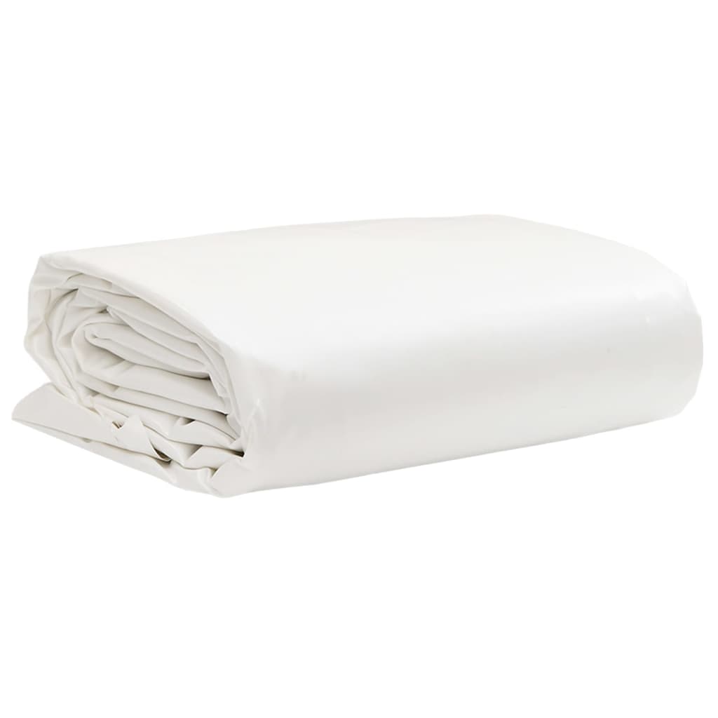 Tarpaulin 650g / m² White 2.5 x 4.5 m Canvas with PVC Coating
