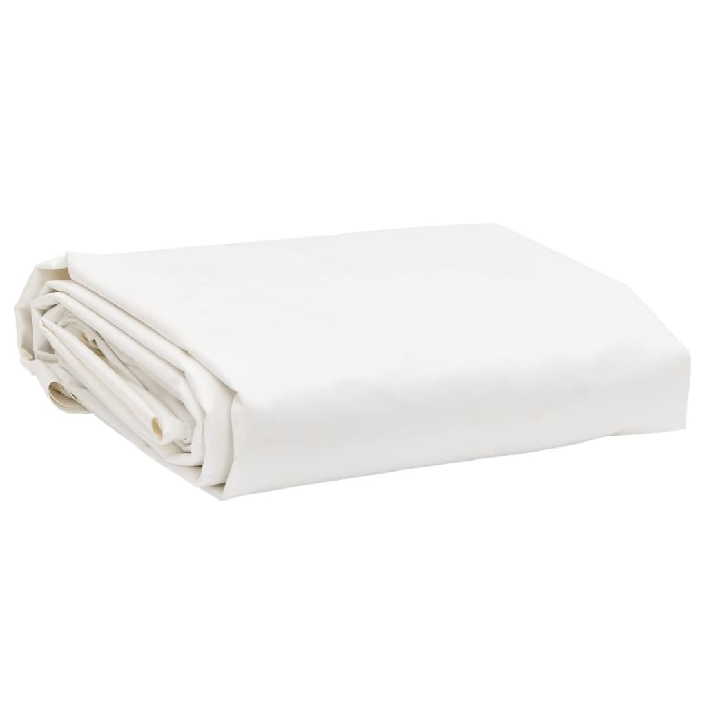 Tarpaulin 650g / m² White Ø 2.6 m Canvas with PVC Coating