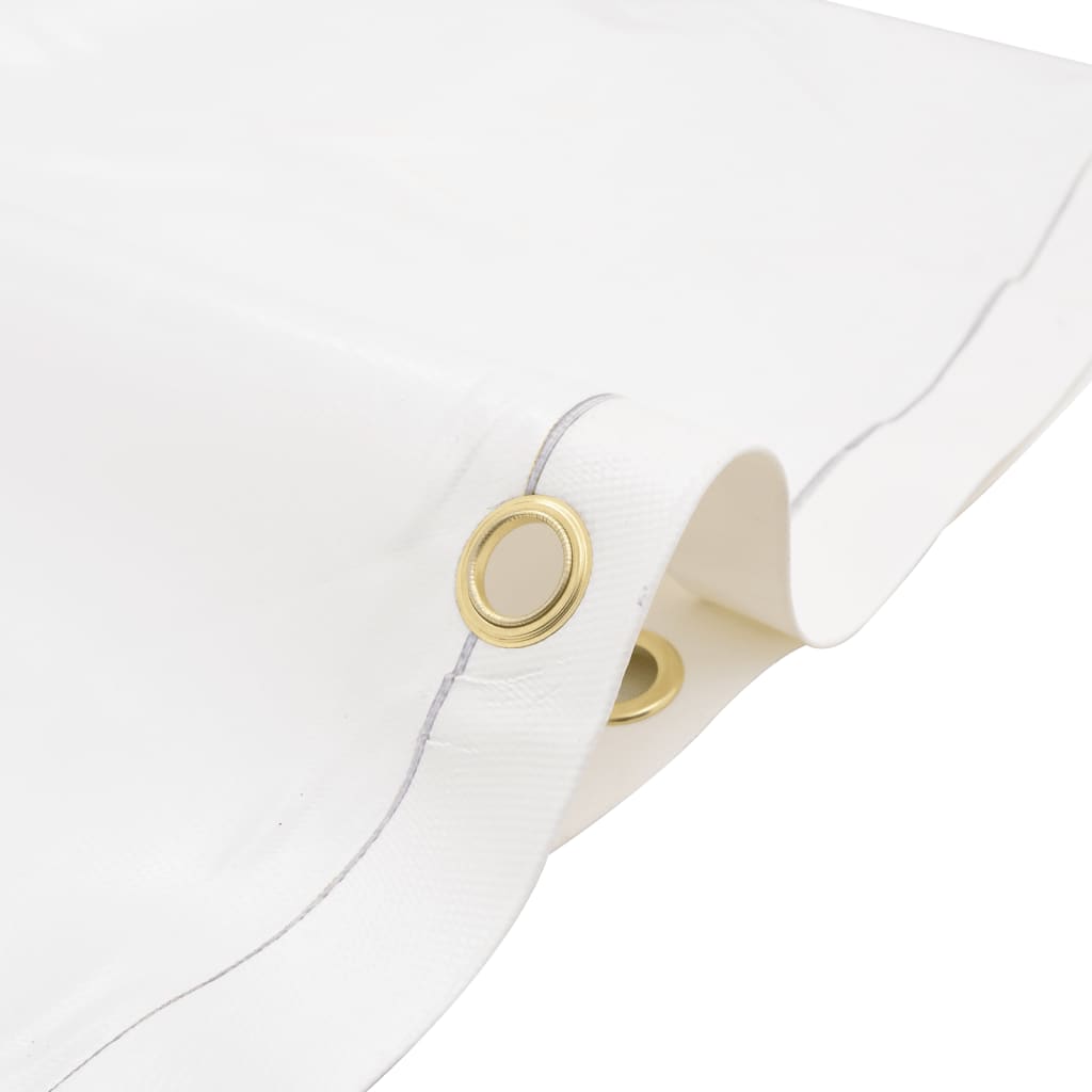 Tarpaulin 650g / m² White Ø 2.6 m Canvas with PVC Coating