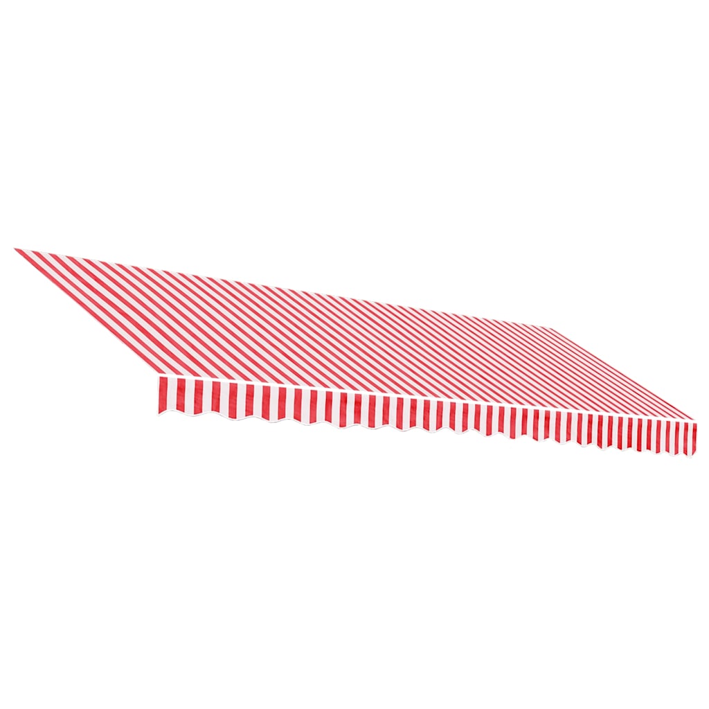 Awning Replacement Fabric Red and White 430x345 cm Polyester