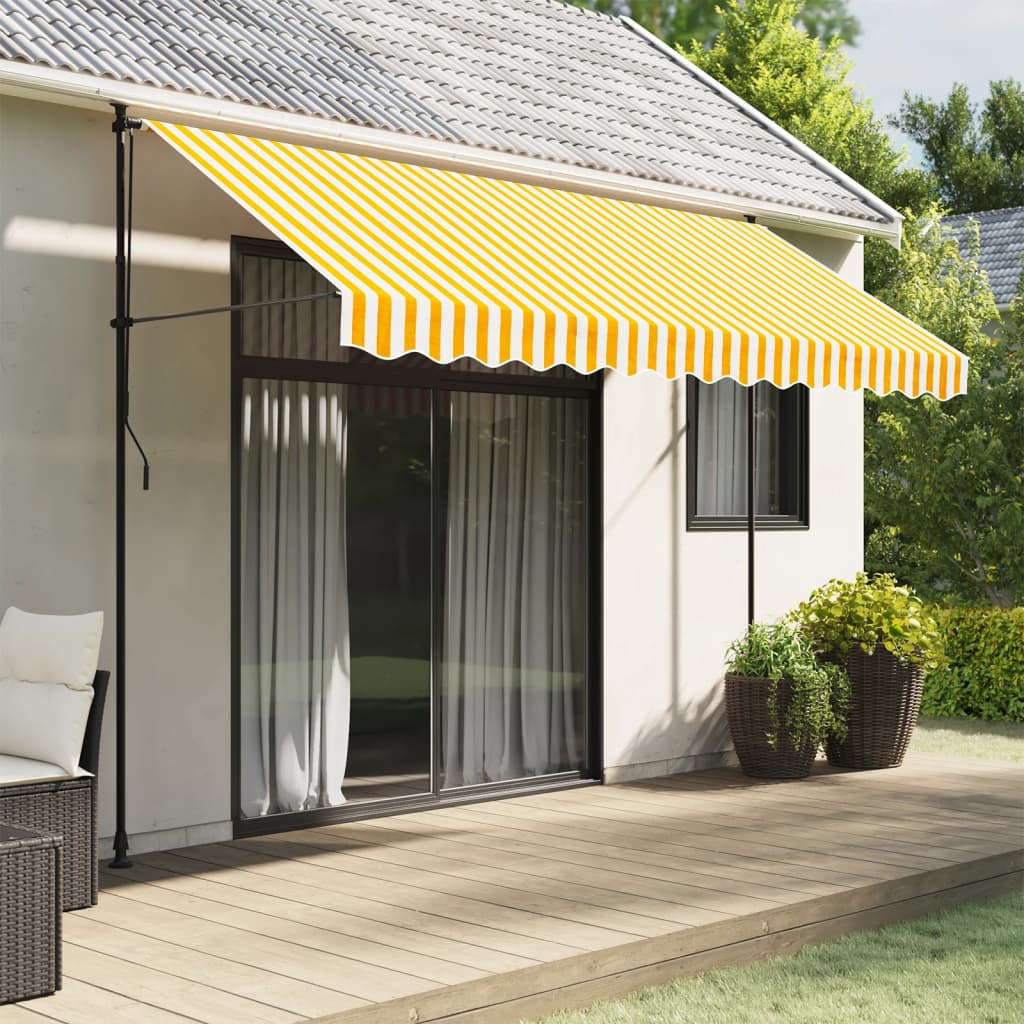 Awning Valance Replacement Yellow and White Stripe 330x20 cm