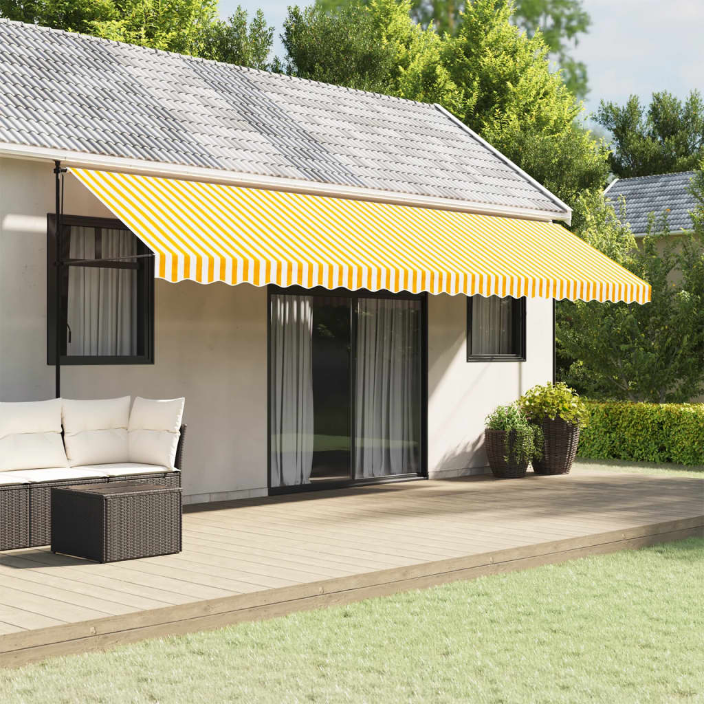 Awning Valance Replacement Yellow and White Stripe 580x20 cm