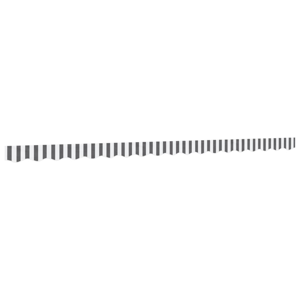 Awning Valance Replacement Anthracite and White Stripe 430x20 cm