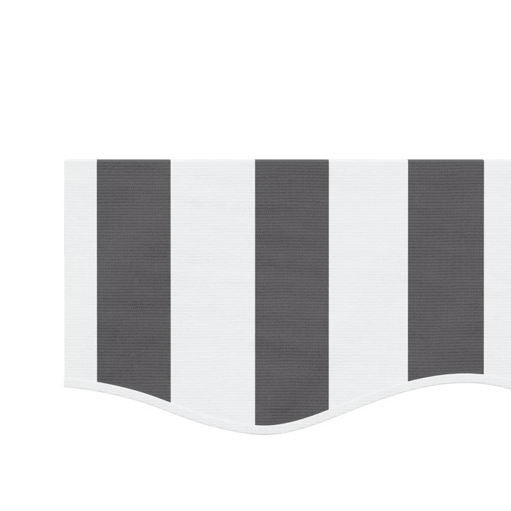 Awning Valance Replacement Anthracite and White Stripe 430x20 cm