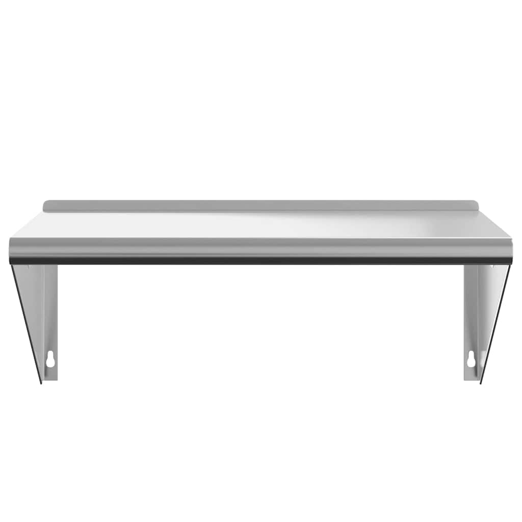 Wall Shelf 75x45x31 cm Silver Stainless Steel