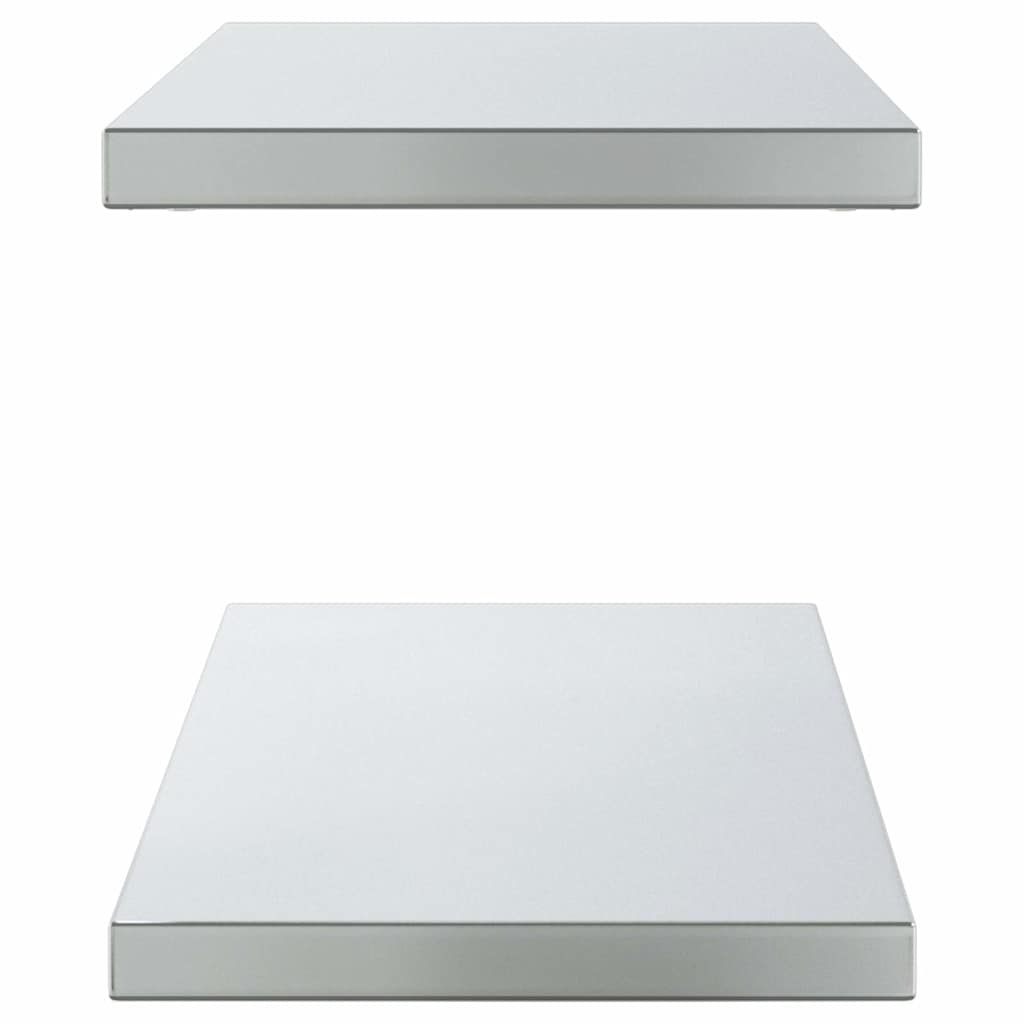 Wall Shelves 2 pcs 100x30 cm Silver Stainless Steel