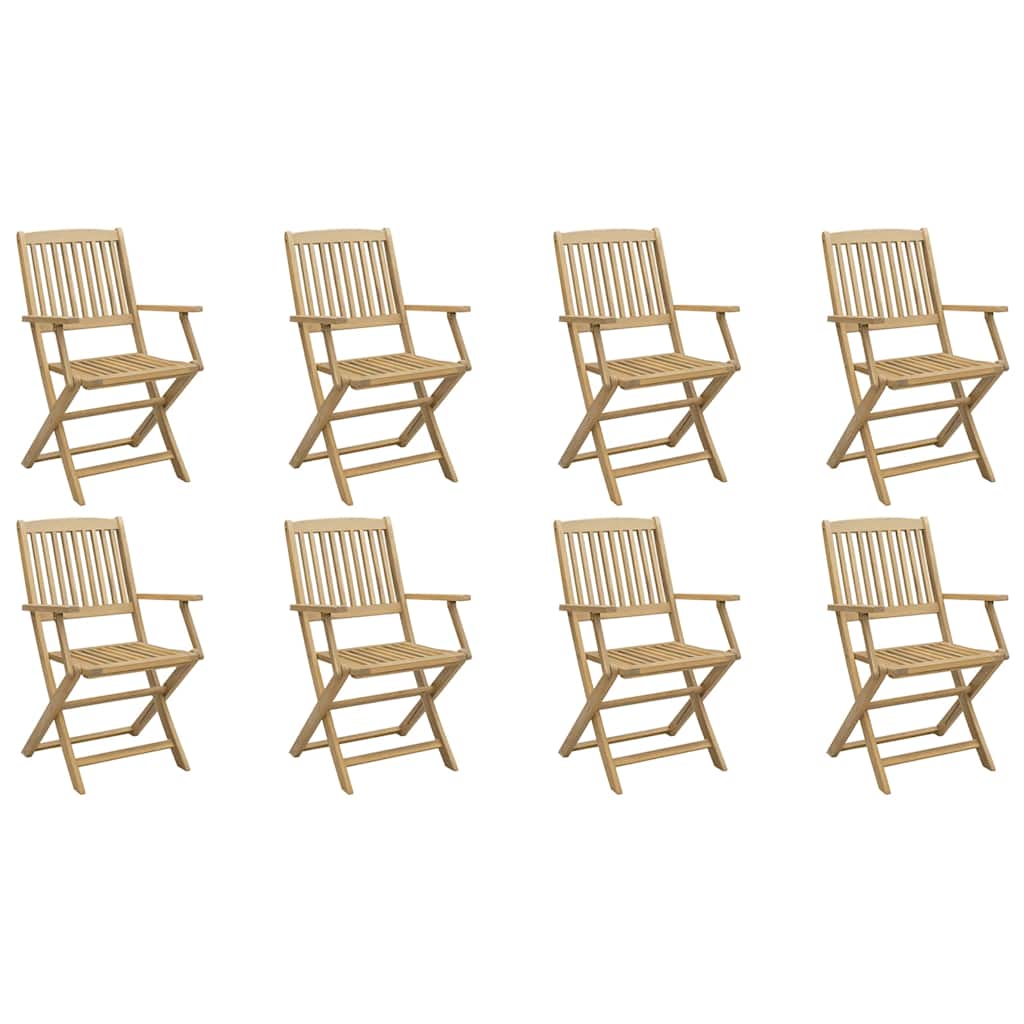 Folding Chairs 8 pcs 54,5x58x90 cm Solid Wood Acacia