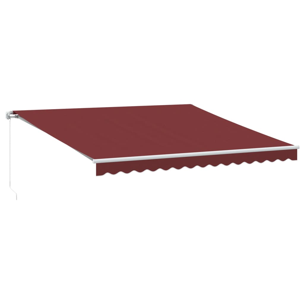 Manual Awning 4 x 3.5 m Burgundy 100% Polyester