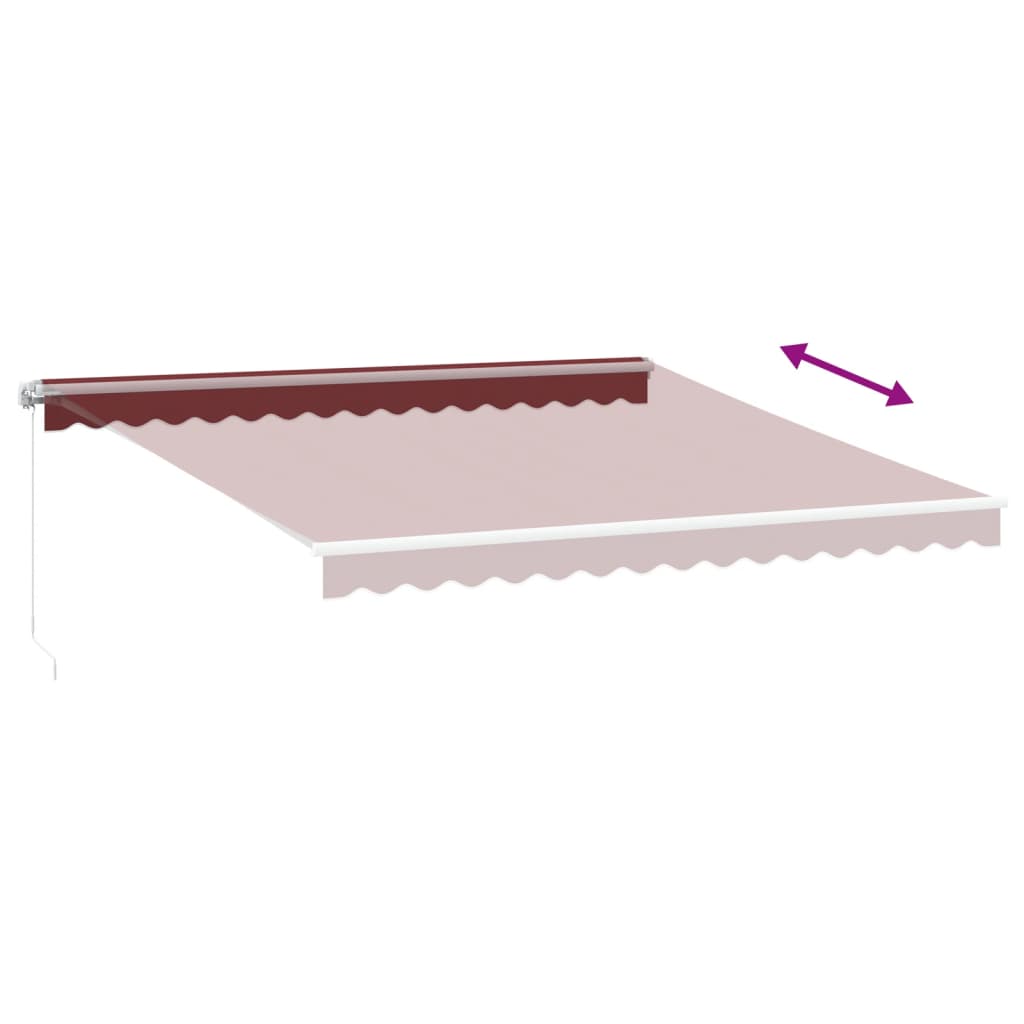 Manual Awning 4 x 3.5 m Burgundy 100% Polyester