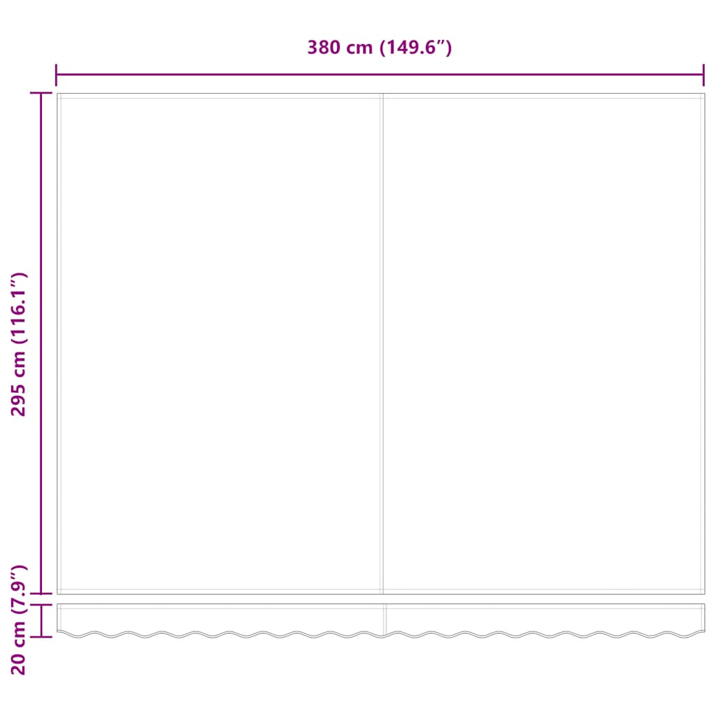 Manual Retractable Awning Burgundy 400x300 cm