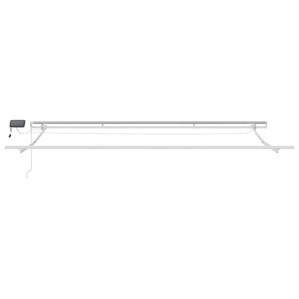 Retractable Awning Brown 500 x 300 cm Fabric and Aluminium