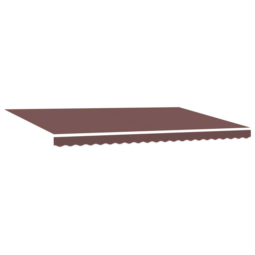 Retractable Awning Brown 500 x 300 cm Fabric and Aluminium