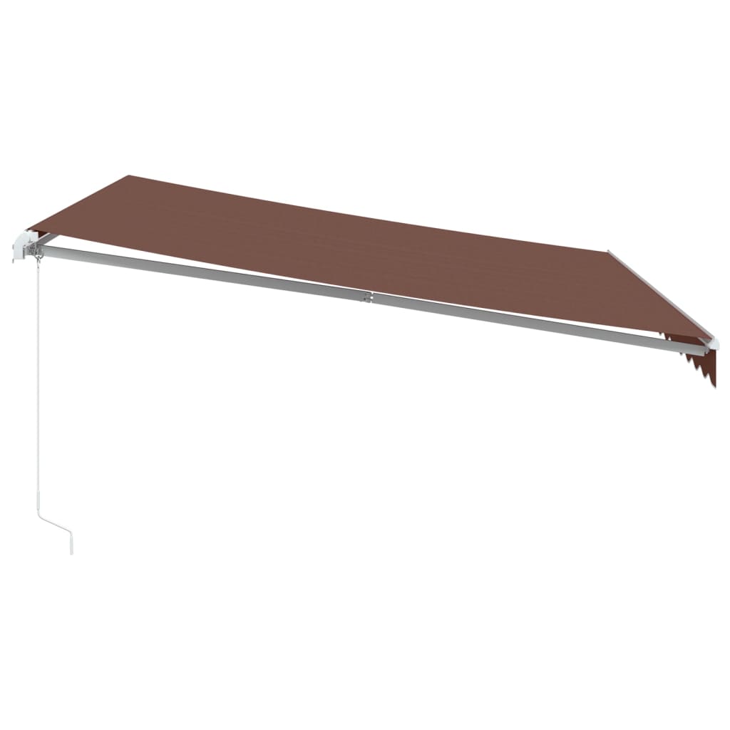 Retractable Awning Brown 400 x 350 cm Fabric and Aluminium