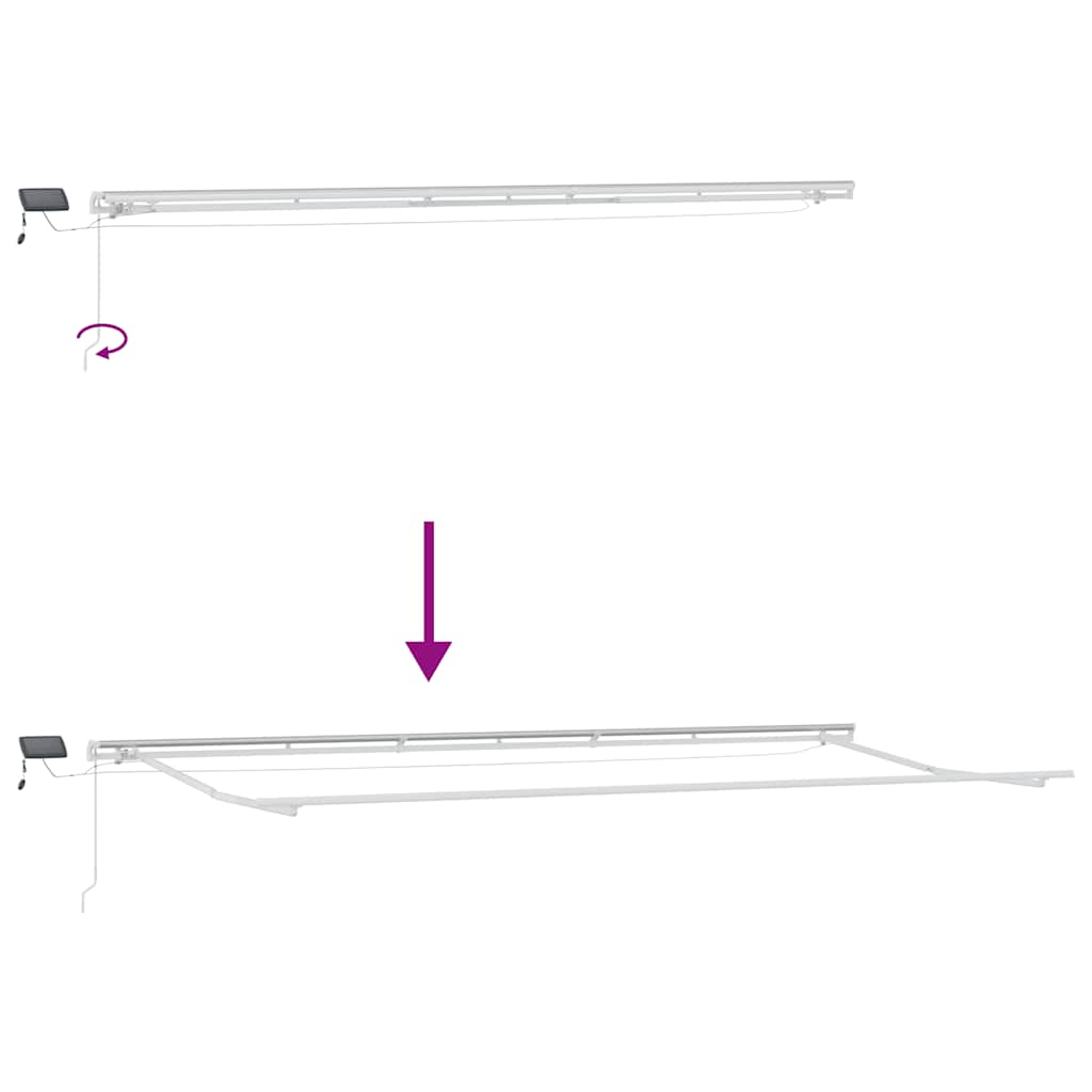 Retractable Awning Anthracite and White 600 x 300 cm