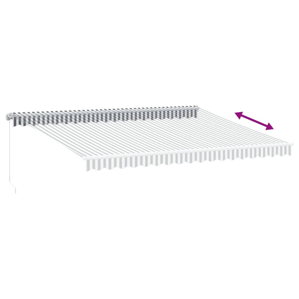 Retractable Awning Anthracite and White 450 x 350 cm
