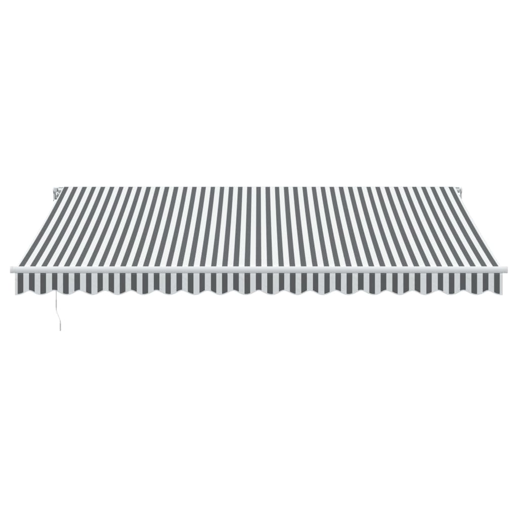Retractable Awning Anthracite and White 450 x 350 cm