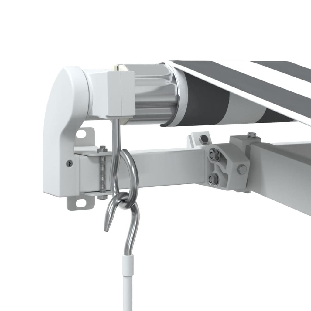 Retractable Awning Anthracite and White 450 x 350 cm