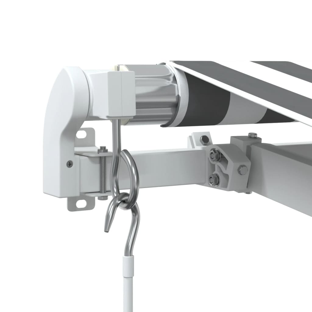 Retractable Awning Anthracite and White 600 x 350 cm