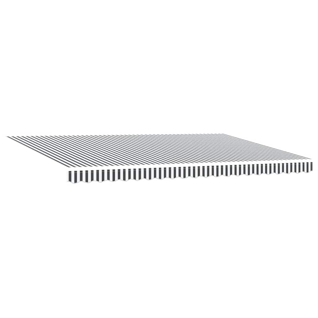 Manual Retractable Awning Anthracite&White 500x300 cm