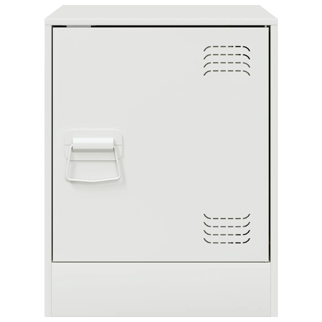 Bedside Cabinets 2 pcs White 34,5x39x44 cm Steel