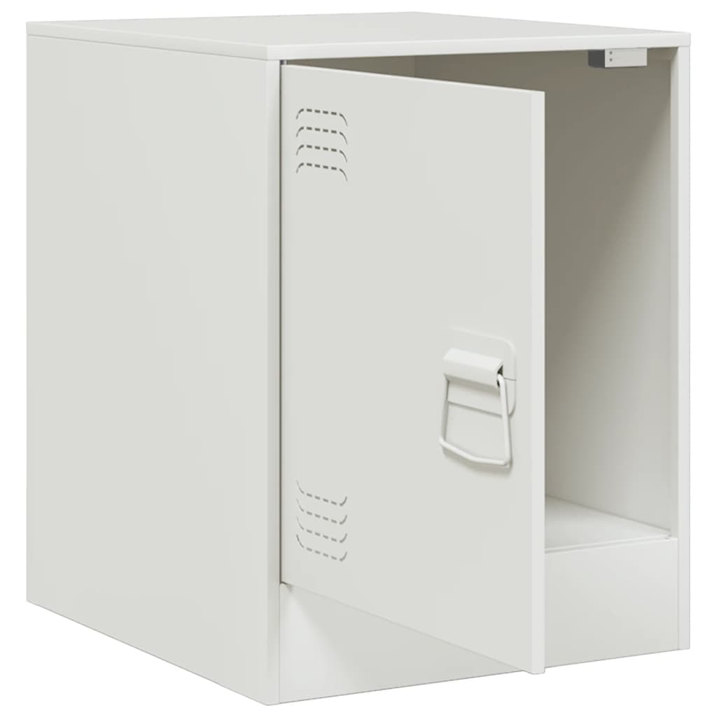 Bedside Cabinets 2 pcs White 34,5x39x44 cm Steel