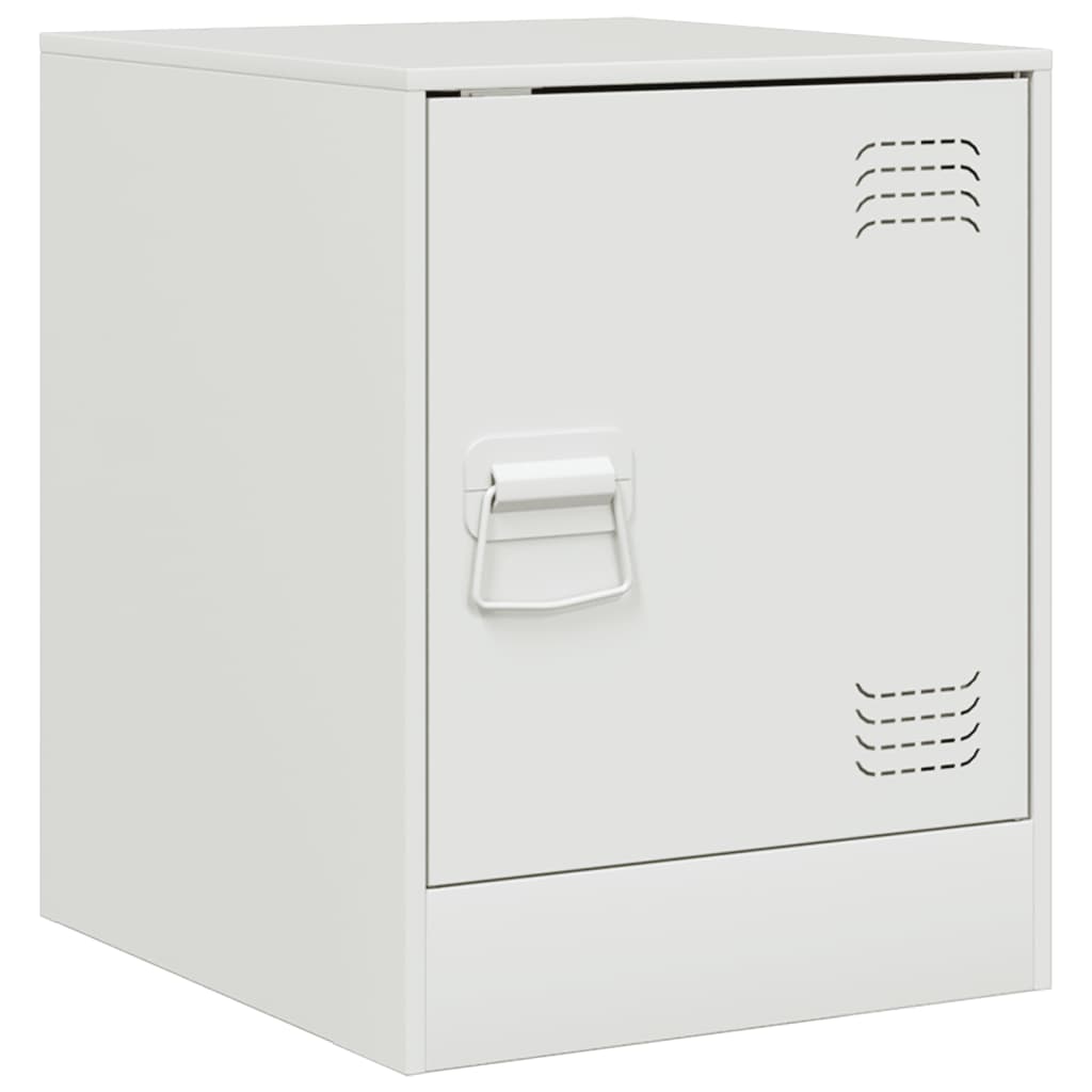 Bedside Cabinets 2 pcs White 34,5x39x44 cm Steel