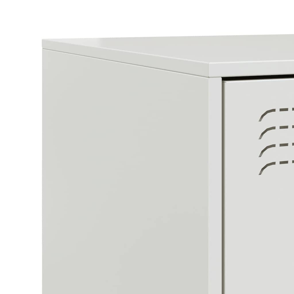 Bedside Cabinets 2 pcs White 34,5x39x44 cm Steel