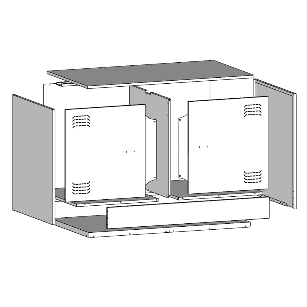 2 Piece TV Cabinet Set Anthracite 67x39x44 cm Steel