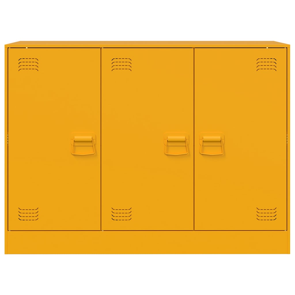 Sideboard Mustard Yellow 99x39x73 cm Steel