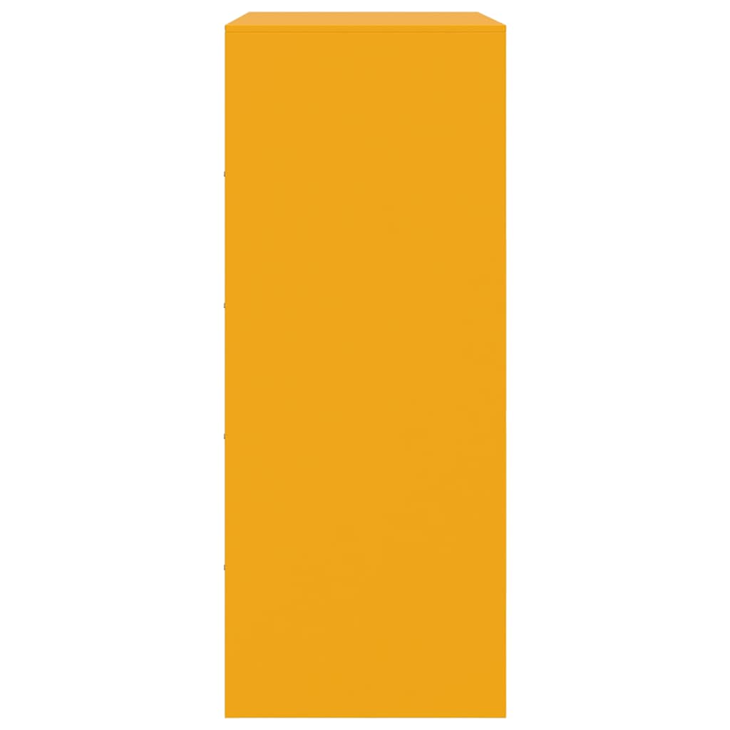 Highboard Mustard Yellow 67x39x95 cm Steel