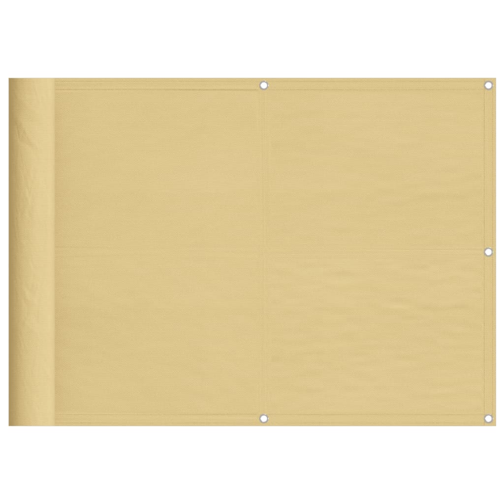 Balcony Screen Sand 75x400 cm 100% Polyester Oxford